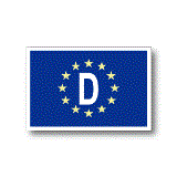 ドイツ D　EU旗・ユーロビークルIDステッカー