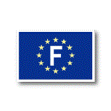 フランス F　EU旗・ユーロビークルIDステッカー