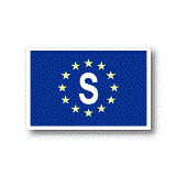スウェーデン S　EU旗・ユーロビークルIDステッカー
