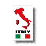 イタリア国旗＋MAPデザイン耐水ステッカー(シール)／マグネット