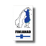 フィンランド国旗＋MAPデザイン耐水ステッカー(シール)／マグネット