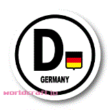 ドイツ国旗円形デザイン耐水ステッカー(シール)／マグネット
