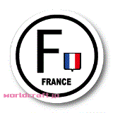 フランス国旗円形デザイン耐水ステッカー(シール)／マグネット