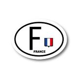 フランス国旗/ビークルID 耐水ステッカー  オーバルタイプ