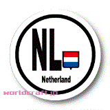 オランダ国旗円形デザイン耐水ステッカー(シール)／マグネット