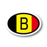 ベルギー国旗/ビークルID 耐水ステッカー