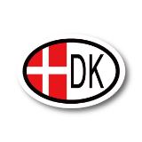 デンマーク国旗/ビークルID 耐水ステッカー