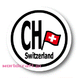 スイス国旗円形デザイン耐水ステッカー(シール)／マグネット