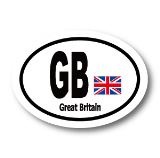 イギリス国旗/ビークルID 耐水ステッカー  オーバルタイプ