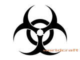 バイオハザードマーク カッティングステッカー　　細菌・ウイルス・有害物質 警告