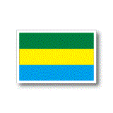 ガボン共和国国旗ステッカー