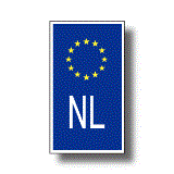 EU旗デザイン　オランダ NL ビークルID（国識別） ステッカー