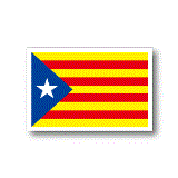 カタルーニャ旗(スペイン)　ステッカー／マグネット　Estelada