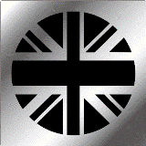 円形・イギリス国旗ユニオンジャック カッティングステッカー