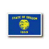 オレゴン州旗ステッカー